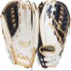Rawlings | Liberty Advanced ColorSync Fastpitch Softball Glove | Right Hand Throw | 12.5" | Utility | X-Laced Basket Web | White/Navy/Gold view 1