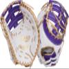 Rawlings | Liberty Advanced ColorSync Fastpitch Softball Glove | Left Hand Throw | 13" | First Base | Single Post, Double-Bar Web | White/Purple/Gold view 1