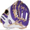 Rawlings | Liberty Advanced ColorSync Fastpitch Softball Glove | Left Hand Throw | 13" | First Base | Single Post, Double-Bar Web | White/Purple/Gold view 2