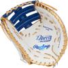 Rawlings | Liberty Advanced ColorSync Fastpitch Softball Glove | Left Hand Throw | 13" | First Base | Single Post, Double-Bar Web | White/Royal/Gold view 3
