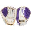 Rawlings | Liberty Advanced ColorSync Fastpitch Softball Glove | Right Hand Throw | 12" | Utility | Basket Web | White/Purple/Gold view 1