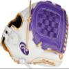Rawlings | Liberty Advanced ColorSync Fastpitch Softball Glove | Right Hand Throw | 12" | Utility | Basket Web | White/Purple/Gold view 2