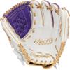 Rawlings | Liberty Advanced ColorSync Fastpitch Softball Glove | Right Hand Throw | 12" | Utility | Basket Web | White/Purple/Gold view 3