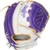 Rawlings | Liberty Advanced ColorSync Fastpitch Softball Glove | Right Hand Throw | 12" | Utility | Basket Web | White/Purple/Gold view 4