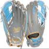 Rawlings | Liberty Advanced ColorSync Fastpitch Softball Glove | Right Hand Throw | 11.75" | Infield | Pro I Web | Grey/Columbia Blue/Gold view 1