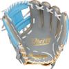 Rawlings | Liberty Advanced ColorSync Fastpitch Softball Glove | Right Hand Throw | 11.75" | Infield | Pro I Web | Grey/Columbia Blue/Gold view 3