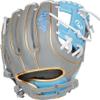 Rawlings | Liberty Advanced ColorSync Fastpitch Softball Glove | Right Hand Throw | 11.75" | Infield | Pro I Web | Grey/Columbia Blue/Gold view 4