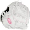 Rawlings | Liberty Advanced ColorSync Fastpitch Softball Glove | Left Hand Throw | 12.5" | Utility | X-Laced Basket Web | White/Pink view 2
