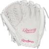 Rawlings | Liberty Advanced ColorSync Fastpitch Softball Glove | Left Hand Throw | 12.5" | Utility | X-Laced Basket Web | White/Pink view 3