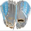 Rawlings | Liberty Advanced ColorSync Fastpitch Softball Glove | Right Hand Throw | 12.5" | Utility | X-Laced Basket Web | Grey/Columbia Blue/Gold view 1