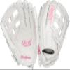 Rawlings | Liberty Advanced ColorSync Fastpitch Softball Glove | Left Hand Throw | 12.75" | Outfield | Pro H Web | White/Pink view 1