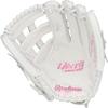 Rawlings | Liberty Advanced ColorSync Fastpitch Softball Glove | Left Hand Throw | 12.75" | Outfield | Pro H Web | White/Pink view 3