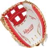 Rawlings | Liberty Advanced ColorSync Fastpitch Softball Glove | Right Hand Throw | 34" | Catcher | Modified Pro H Web | White/Scarlet/Gold view 3