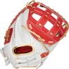Rawlings | Liberty Advanced ColorSync Fastpitch Softball Glove | Right Hand Throw | 34" | Catcher | Modified Pro H Web | White/Scarlet/Gold view 4