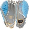 Rawlings | Liberty Advanced ColorSync Fastpitch Softball Glove | Right Hand Throw | 12" | Utility | Basket Web | Grey/Columbia Blue/Gold view 1