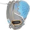 Rawlings | Liberty Advanced ColorSync Fastpitch Softball Glove | Right Hand Throw | 12" | Utility | Basket Web | Grey/Columbia Blue/Gold view 4