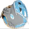 Rawlings | Liberty Advanced ColorSync Fastpitch Softball Glove | Right Hand Throw | 34" | Catcher | Modified Pro H Web | Grey/Columbia Blue/Gold view 2