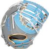 Rawlings | Liberty Advanced ColorSync Fastpitch Softball Glove | Right Hand Throw | 13" | First Base | Single Post, Double-Bar Web | Grey/Columbia Blue/Gold view 4