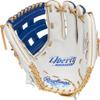 Rawlings | Liberty Advanced ColorSync Fastpitch Softball Glove | Left Hand Throw | 12.75" | Outfield | Pro H Web | White/Royal/Gold view 3