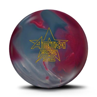 Bowlerstore Products Roto Grip PRE-DRILLED Attention Star S2 Bowling Ball - Berry/Silver/Black Aqua 13 lb