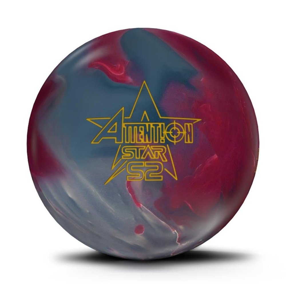 Bowlerstore Products Roto Grip PRE-DRILLED Attention Star S2 Bowling Ball - Berry/Silver/Black Aqua 13 lb