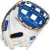 Rawlings | Liberty Advanced ColorSync Fastpitch Softball Glove | Right Hand Throw | 34" | Catcher | Modified Pro H Web | White/Royal/Gold view 4