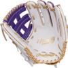 Rawlings | Liberty Advanced ColorSync Fastpitch Softball Glove | Left Hand Throw | 12.75" | Outfield | Pro H Web | White/Purple/Gold view 3