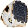 Rawlings | Liberty Advanced ColorSync Fastpitch Softball Glove | Right Hand Throw | 12" | Utility | Basket Web | White/Navy/Gold view 2