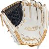 Rawlings | Liberty Advanced ColorSync Fastpitch Softball Glove | Right Hand Throw | 12" | Utility | Basket Web | White/Navy/Gold view 3
