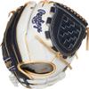 Rawlings | Liberty Advanced ColorSync Fastpitch Softball Glove | Right Hand Throw | 12" | Utility | Basket Web | White/Navy/Gold view 4