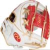 Rawlings | Liberty Advanced ColorSync Fastpitch Softball Glove | Right Hand Throw | 11.75" | Infield | Pro I Web | White/Scarlet/Gold view 2