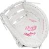 Rawlings | Liberty Advanced ColorSync Fastpitch Softball Glove | Left Hand Throw | 13" | First Base | Single Post, Double-Bar Web | White/Pink view 3