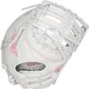 Rawlings | Liberty Advanced ColorSync Fastpitch Softball Glove | Left Hand Throw | 13" | First Base | Single Post, Double-Bar Web | White/Pink view 4
