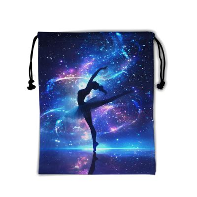 Giwawa Dancer Art Gymnastics Grip Bag Shining Stars Grip Bags for Gymnasts Waterproof Drawstring Grip Bags