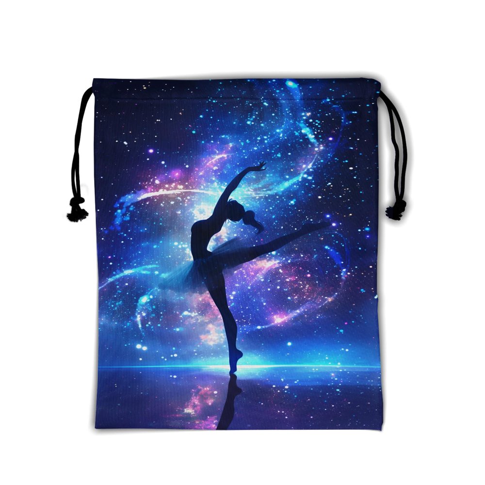 Giwawa Dancer Art Gymnastics Grip Bag Shining Stars Grip Bags for Gymnasts Waterproof Drawstring Grip Bags