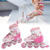 Inline Skates, Improved Balance Children's Blade Skates Adjustable 4 Light Up Wheels PVC and Rubber for Birthday view 2