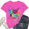 90s Shirts for Women I Love The 90S Tshirts for Girls 1990s Themed Style Outfit for Party Casual Short Sleeve Tops Rosepink view 1