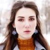 Christmas Clip on Earrings for Women Non Pierced Blue Purple Fantasy Snowflake Drop Earring, Lightweight Dreamy Dangle Trendy Jewelry Winter Season view 3
