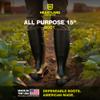 Heartland All Purpose 15 Waterproof Steel Toe Boots for Men - Lightweight, Flexible PVC Boots with Easy On/Off, Slip-Resistant Outsoles, Black - 10 view 3