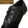 MSMAX Jazz Shoes for Women Black Leather Low-top Renaissance Sneakers 6 M US Women view 4