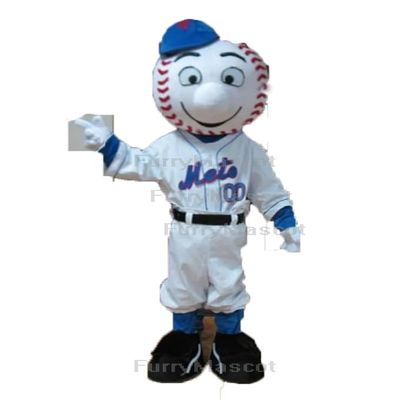 FurryMascot New Ballpark Mr Met Suit Mascot Costume Party Carnival Costumes