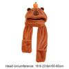 Luxylei 3 in 1 Cute Capybara Hat Scarf Gloves Set Warm Capybara Plush Hooded Scarf Beanie Caps Perfect Winter Gift for Women Girls view 3