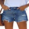 onlypuff Jean Shorts Women Navy Denim Shorts Cut Off High Waisted Summer Shorts Ripped L view 2