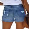 onlypuff Jean Shorts Women Navy Denim Shorts Cut Off High Waisted Summer Shorts Ripped L view 3