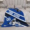 Custom College Football Blanket for Men Women Gifts Designed and Made in The USA Printed Team Name Number Soft Flannel Bed Throw Blankets Cooling Blanket 40"x30", 50"x40", 60"x50", 80" x60 view 4