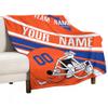 Custom College Football Blanket for Men Women Gifts Designed and Made in The USA Printed Team Name Number Soft Flannel Bed Throw Blankets Cooling Blanket 40"x30", 50"x40", 60"x50", 80" x60 view 3