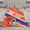 Custom College Football Blanket for Men Women Gifts Designed and Made in The USA Printed Team Name Number Soft Flannel Bed Throw Blankets Cooling Blanket 40"x30", 50"x40", 60"x50", 80" x60 view 4