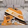 Custom College Football Blanket for Men Women Gifts Designed and Made in The USA Printed Team Name Number Soft Flannel Bed Throw Blankets Cooling Blanket 40"x30", 50"x40", 60"x50", 80" x60 view 4