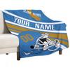 Custom College Football Blanket for Men Women Gifts Designed and Made in The USA Printed Team Name Number Soft Flannel Bed Throw Blankets Cooling Blanket 40"x30", 50"x40", 60"x50", 80" x60 view 3