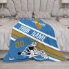 Custom College Football Blanket for Men Women Gifts Designed and Made in The USA Printed Team Name Number Soft Flannel Bed Throw Blankets Cooling Blanket 40"x30", 50"x40", 60"x50", 80" x60 view 4